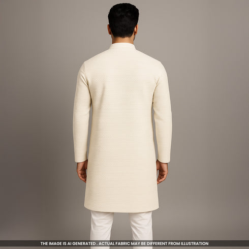 Dyeable Thread Sequins Embroidered Georgette Fabric-F3648